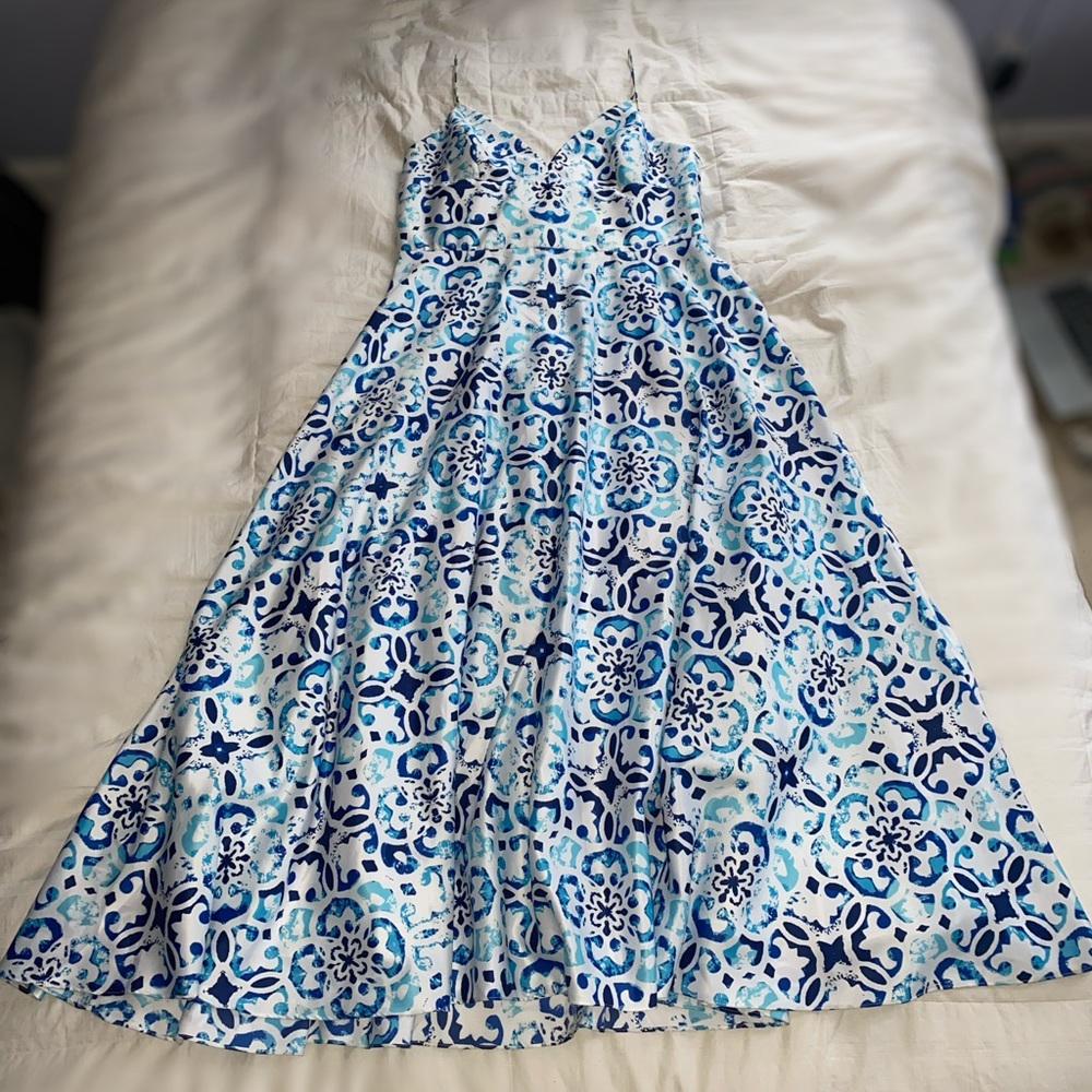 BETSY ADAM PROM DRESS FROM DAVID’S BRIDAL